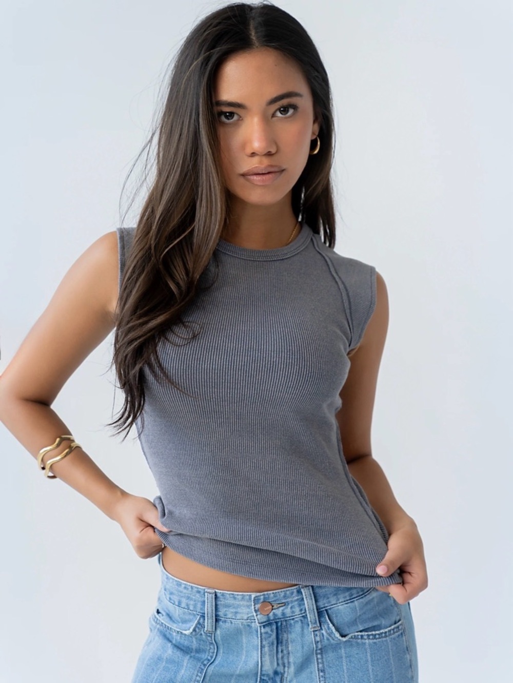 NWT Bohme Huxley Tank in Blue (Gray)